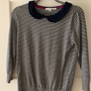 Biden stripe collar sweater size 6